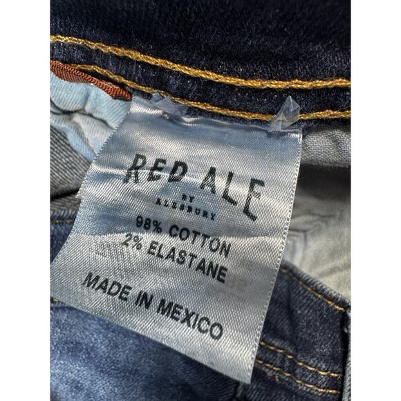Red Ale By Alesbury Octavia Jeans Mid Indigo Slim Straight Stretch Denim 32x30 - Picture 6 of 12